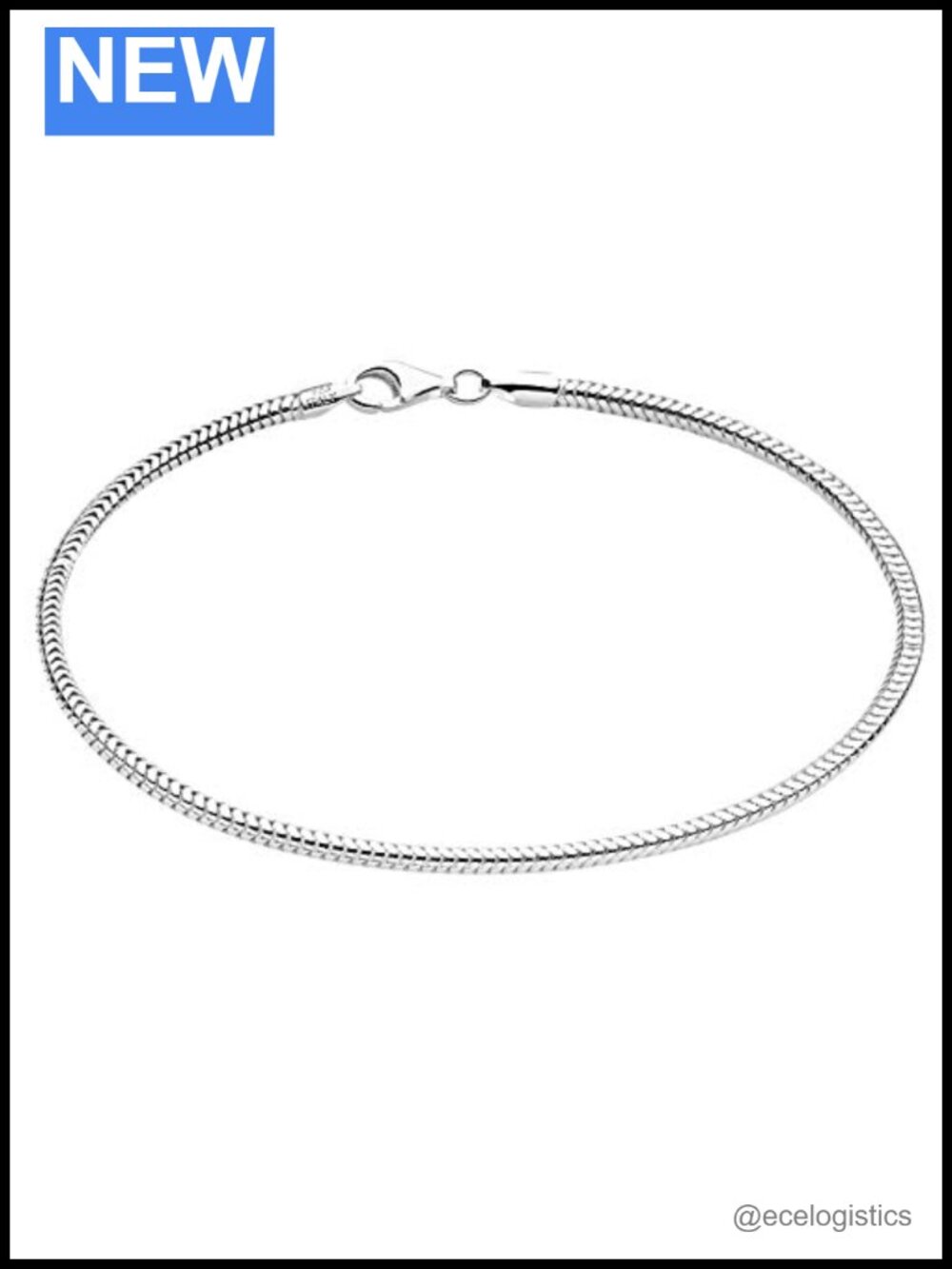 925 Sterling Silver Italian Diamond Cut Snake Chain Bracelet Anklet Lobster